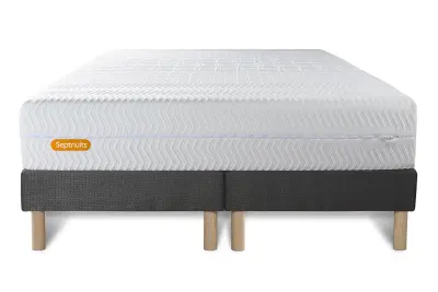 Kompletni paket za posteljo - Vzmetnica 200x200 cm + Vzmetnica z letvami (komplet) + 2 vzglavnika + Prevleka - Memo Bio