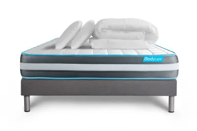 Celoten paket za posteljo - Vzmetnica 160x200 cm + vzmetnica z letvami (komplet) + 2 vzglavnika + odeja - Bodyform