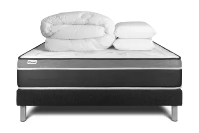 Celoten paket za posteljo - Vzmetnica 160x200 cm + vzmetnica z letvami (v kompletu) + 2 vzglavnika + odeja - Vital Care