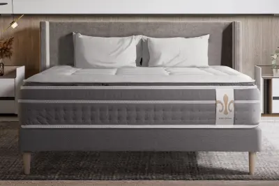 Kompletni paket za posteljo - Vzmetnica 160x200 cm + Vzmetni okvir z letvami (komplet) + 2 vzglavnika + Prevleka - Trente PLUS