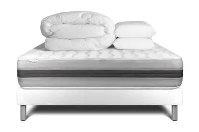 Kompletni paket za posteljo - Vzmetnica 140x190 cm + Vzmetni okvir z letvami (v kompletu) + 2 vzglavnika + Prevleka - Vitalspring Recover