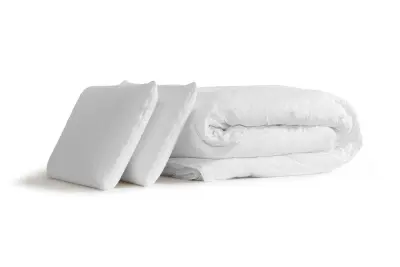 Kompletni paket za posteljo - Vzmetnica 200x200 cm + Vzmetnica z letvami (komplet) + 2 vzglavnika + Prevleka - Actimemo Touch