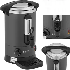 Bojler z dvojnimi stenami in odcejalnikom 6,1 L 1500 W siv