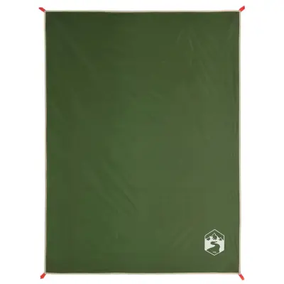 vidaXL Piknik odeja z zatiči zelena 205x155 cm