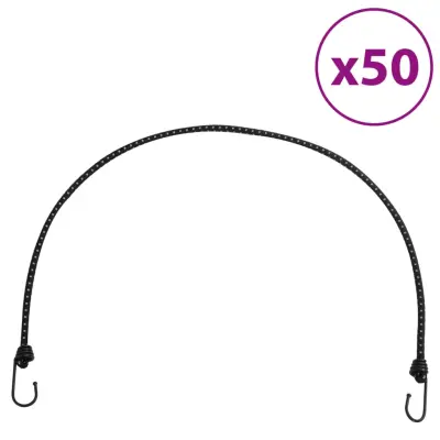 The Living Store Bungee vrv z odsevnimi trakovi in kavlji 50 kosov 100 cm - Bungee Vrv