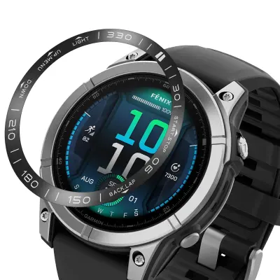 Obroč iz nerjavečega jekla za Garmin Fenix 8 Black 47MM