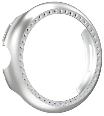 Torbica za Google Pixel Watch 3, osebni računalnik in zaščitni ovitek s kamenčki Silver 45 mm