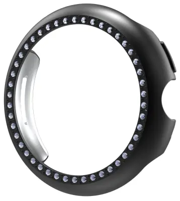 Torbica za Google Pixel Watch 3, osebni računalnik in zaščitni ovitek s kamenčki Black 41 mm