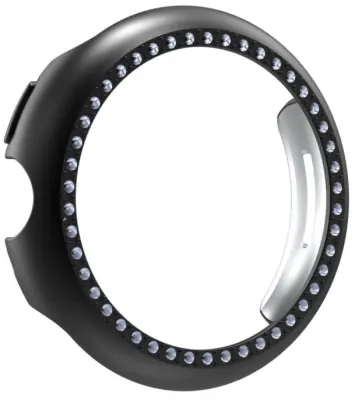 Torbica za Google Pixel Watch 3, osebni računalnik in zaščitni ovitek s kamenčki Black 45 mm