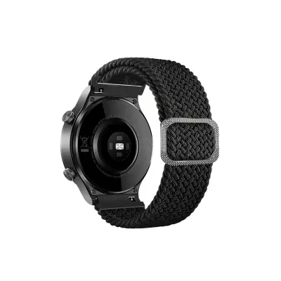 Najlonski pašček za uro s črno zaponko Black 22 mm
