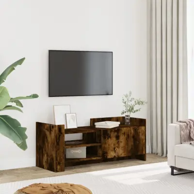 The Living Store TV omarica dimljeni hrast 100x35x40 cm inženirski les - TV Omarica