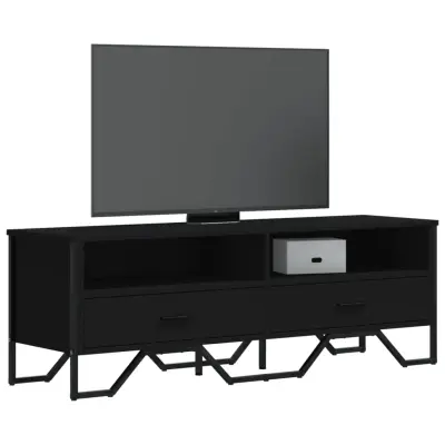 The Living Store TV omarica črna 122x34x41 cm inženirski les - TV Omarica