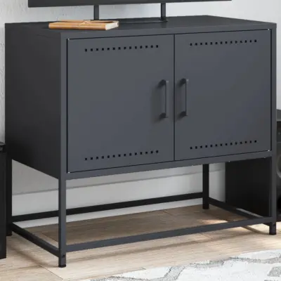The Living Store TV omarica antracitna 68,5x39x60,5 cm jeklo - TV Omarica