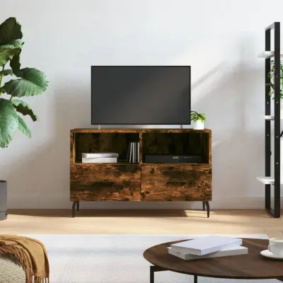 The Living Store TV omarica dimljeni hrast 80x36x50 cm inženirski les - TV Omarica