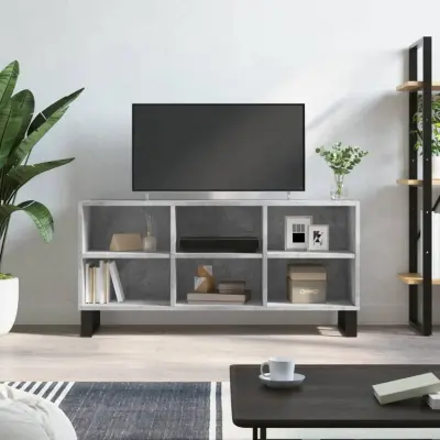 The Living Store TV omarica betonsko siva 103,5x30x50 cm inženirski les - TV Omarica
