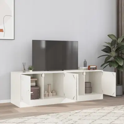 The Living Store TV omarica 2 kosa bela 67x39x44 cm jeklo - TV Omarica