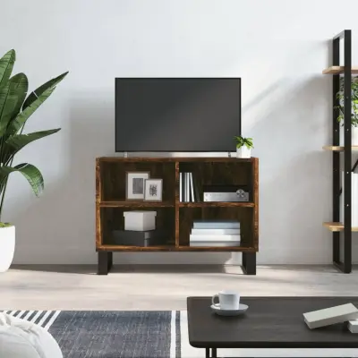 The Living Store TV omarica dimljen hrast 69,5x30x50 cm inženirski les - TV Omarica