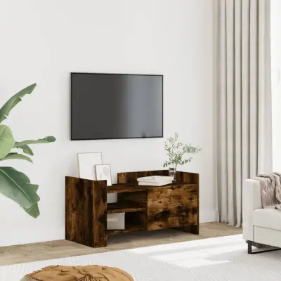 The Living Store TV omarica dimljeni hrast 80x35x40 cm inženirski les - TV Omarica