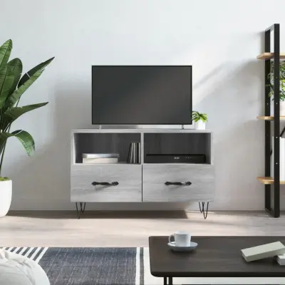 The Living Store TV omarica siva sonoma 80x36x50 cm inženirski les - TV Omarica