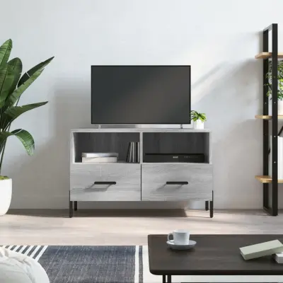 The Living Store TV omarica siva sonoma 80x36x50 cm inženirski les - TV Omarica
