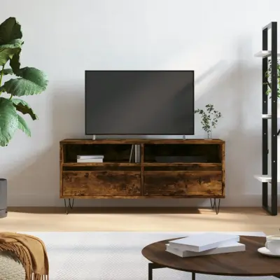 The Living Store TV omarica dimljeni hrast 100x34,5x44,5 cm inženirski les - TV Omarica