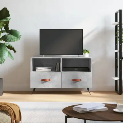 The Living Store TV omarica betonsko siva 80x36x50 cm inženirski les - TV Omarica