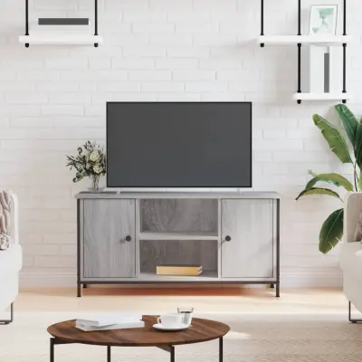 The Living Store TV omarica siva sonoma 100x40x50 cm inženirski les - TV Omarica