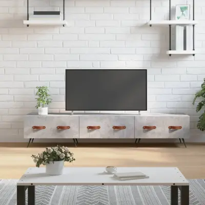 The Living Store TV omarica betonsko siva 150x36x30 cm inženirski les - TV Omarica