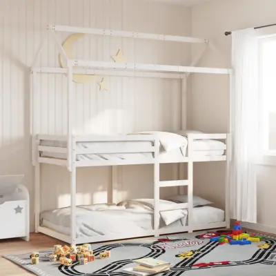 The Living Store Pograd s streho bel 90x190 cm trdna borovina - Pograd