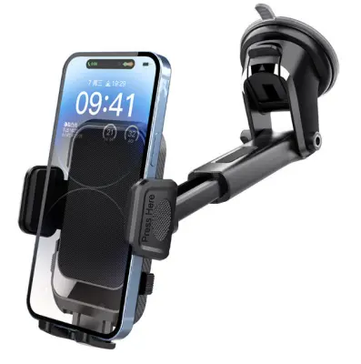 Držalo za telefon v avtu za armaturno ploščo in zračnik Black