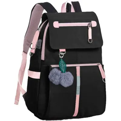 Šolski nahrbtnik - Roza/Črna