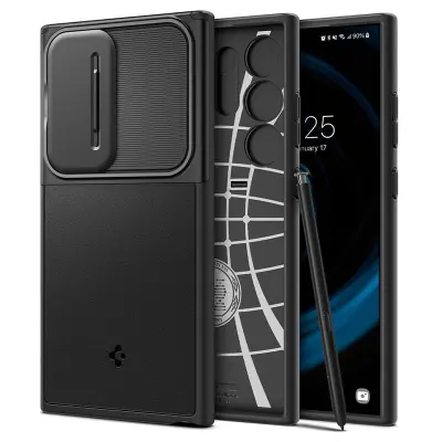 Spigen Optik Armor - Ohišje za Samsung Galaxy S24 Ultra (črno)
