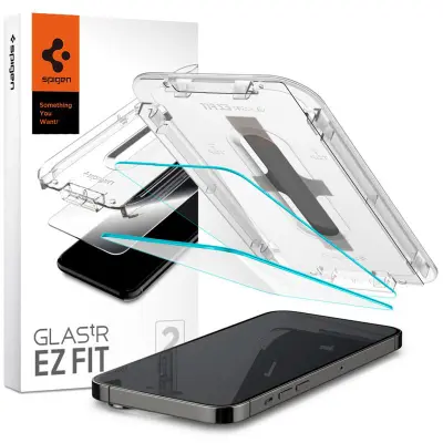Spigen Glas.TR EZ Fit 2-Pack - Kaljeno steklo za Apple iPhone 14 Pro 2 kosa