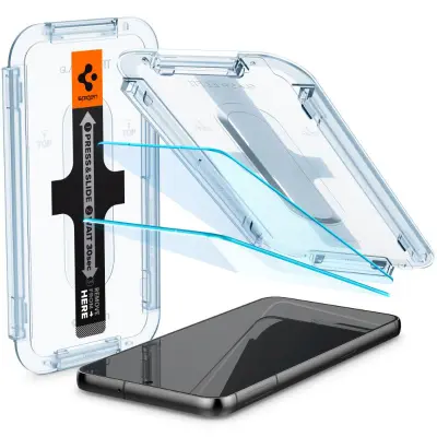 Spigen Glas.TR EZ Fit 2-Pack - Kaljeno steklo 2 kosa za Samsung Galaxy S23
