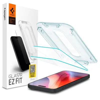 Spigen GLAS.TR EZ FIT 2-Pack - Kaljeno steklo za iPhone 16 Pro 2 kosa