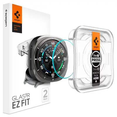 Spigen GLAS.TR EZ FIT 2-Pack - Kaljeno steklo za Samsung Galaxy Watch Ultra 47 mm (2 kosa)