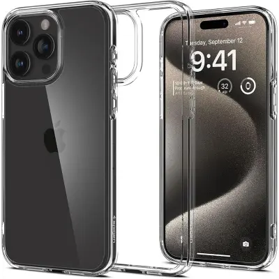 Spigen Ultra Hybrid - Ohišje za iPhone 15 Pro (prozorno)