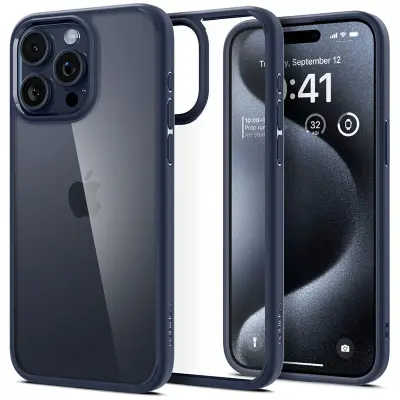 Spigen Ultra Hybrid - Ohišje za iPhone 15 Pro (mornarsko modro)