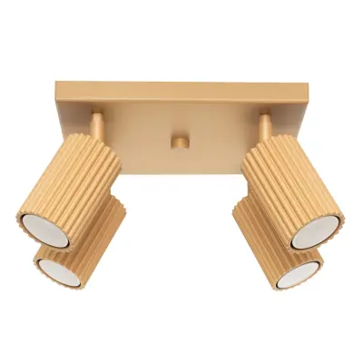 Stropna svetilka KARBON 4 zlata