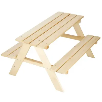 SPRINGOS Vrtna miza 2 v 1 Otroška miza za piknik 90 x 79 x 50 cm Vrtna miza za piknik klop iz masivnega lesa