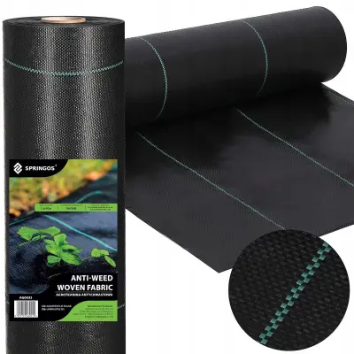 AGRO TKANINA 90G 1,6x50m ČRNA AGRO NETKAN UV MOČNA PROTI PLEVELU DEB.