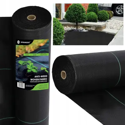AGRO TKANINA 90G 1,6x10m ČRNA DEBELA MOČNA UV AGRO TKANINA TKANINA