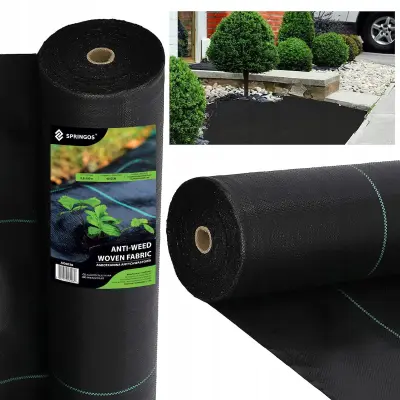 AGRO TKANINA 90G 0,8x100m ČRNA AGRO NETKAN UV MOČNA PROTI PLEVELU DEB.