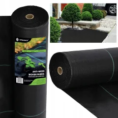AGRO TKANINA 90G 0,8x50m ČRNA AGRO NETKAN UV MOČNA PROTI PLEVELU DEB.