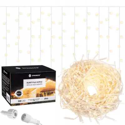 ZUNANJE BOŽIČNE LUČKE 500LED ZAVESA 22,5m