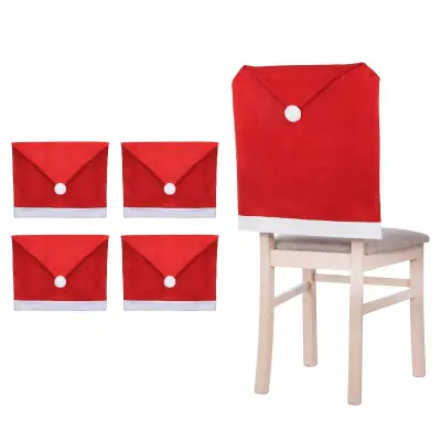 PREVLEKA ZA STOLE KAPA DEDKA MRAZA BOŽIČNE PREVLEKE ZA STOLE 4kom