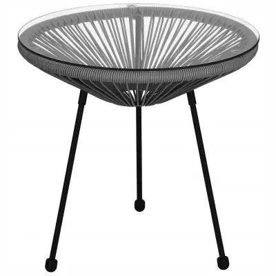MIZA OKROGLA TEHNORATAN MIZA VRTNA BALKON TERASA KAVA GARDEN 50cm