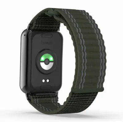 Najlonski pleten pašček za uro za Xiaomi Mi Band 9/8 Pro Green