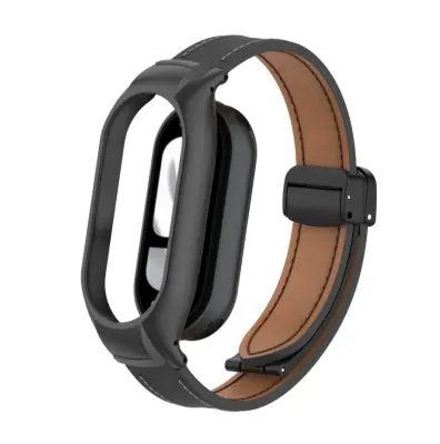 Pašček za uro iz PU usnja za Xiaomi M3456 s kovinsko zaponko