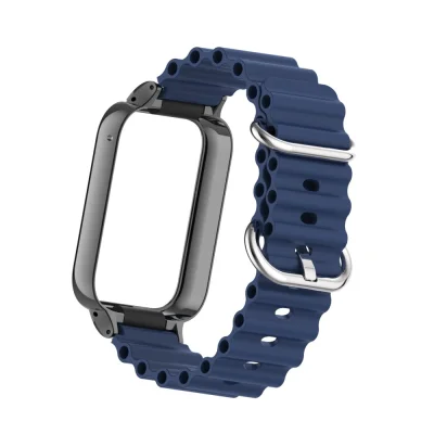 Xiaomi Band 8 Pro kovinsko ohišje Ocean Silikonski trak Blue